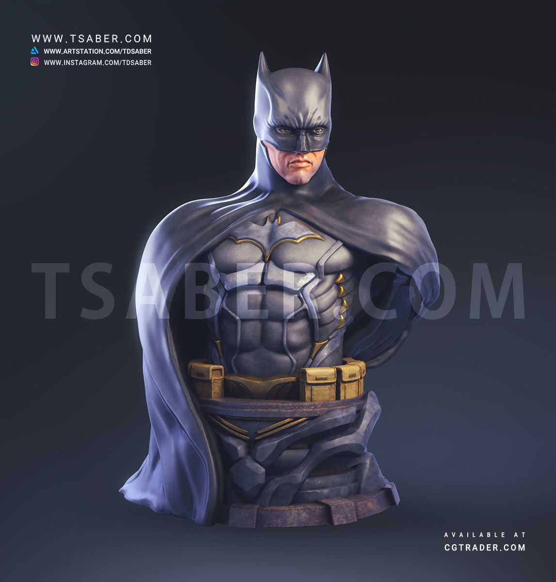 Batman Bust - DC comics Collectibles 3D print model_3