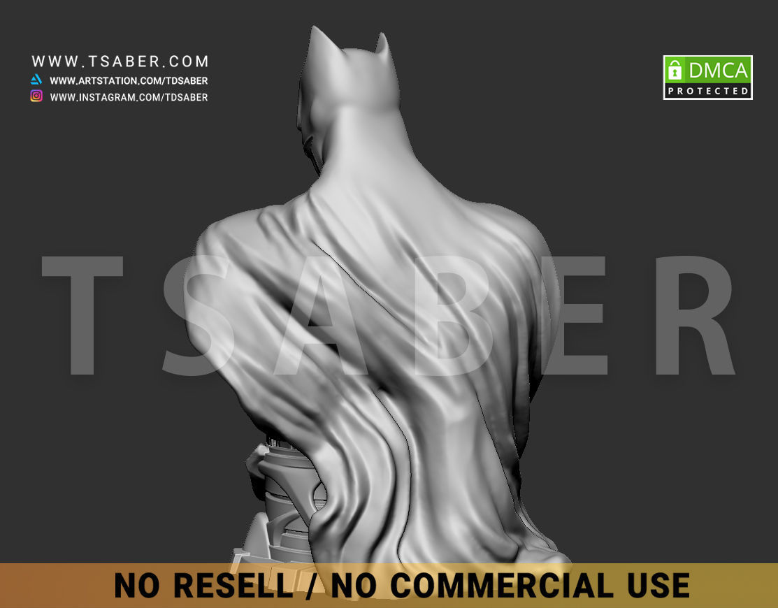 Batman Bust - DC comics Collectibles 3D print model_9