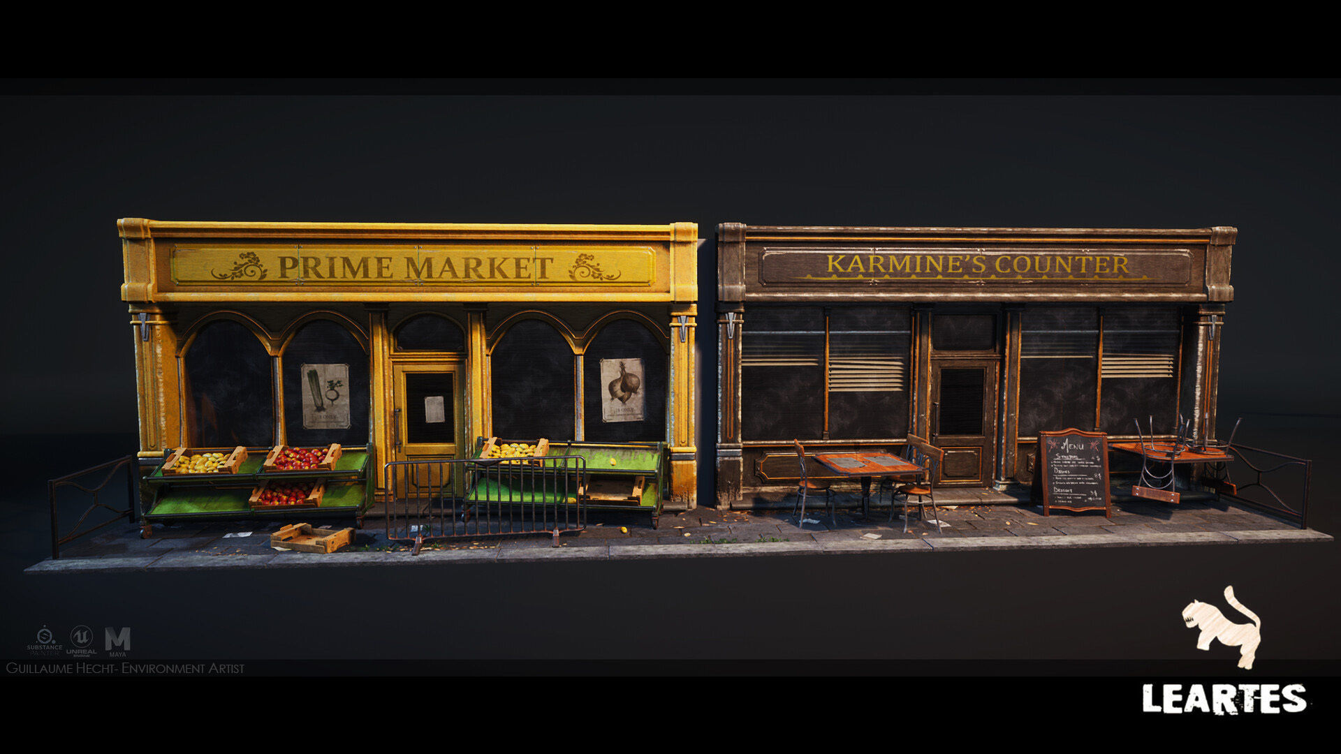 The Rally Point Environment Modular Low-poly 3D model_12