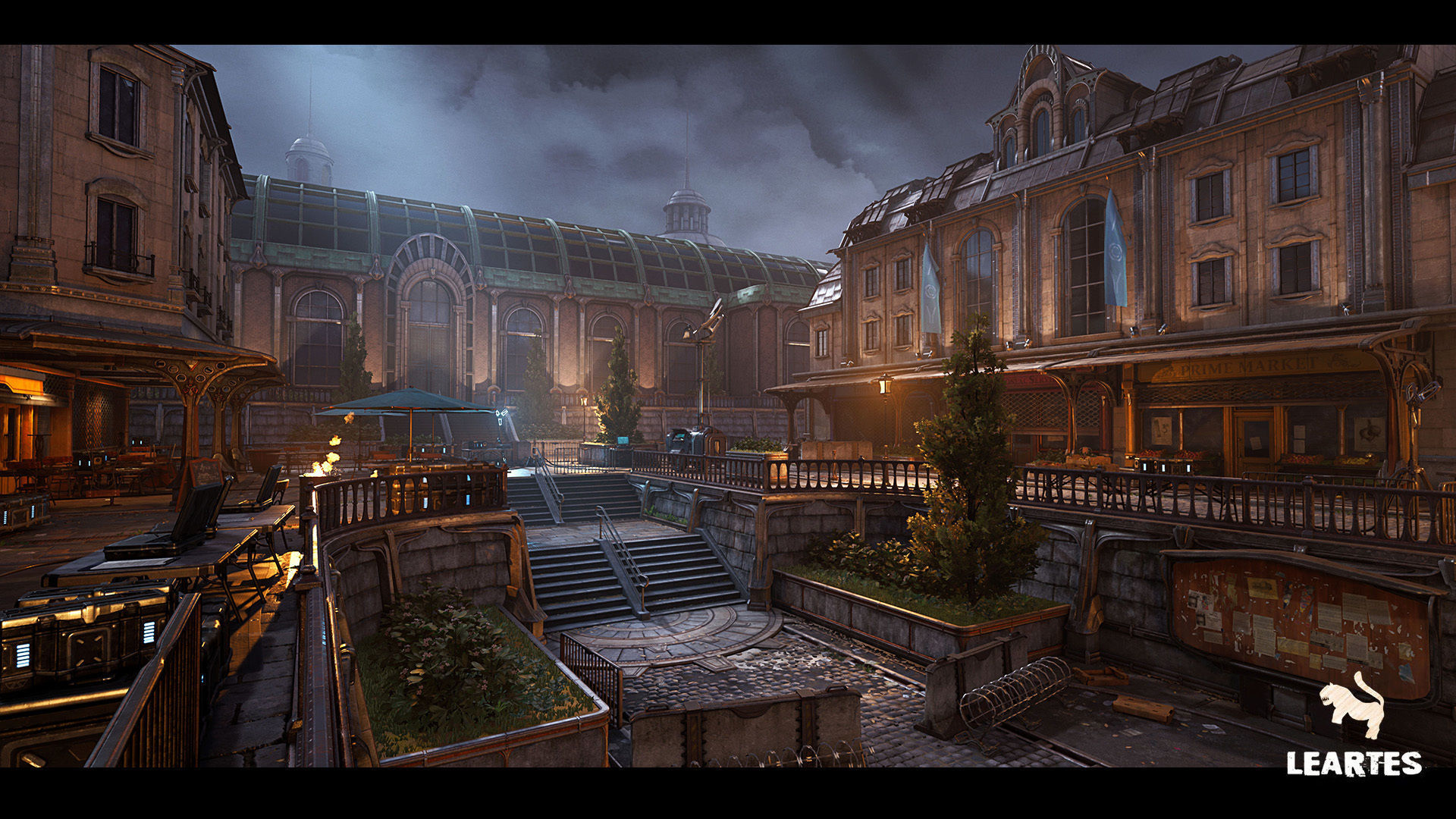 The Rally Point Environment Modular Low-poly 3D model_8