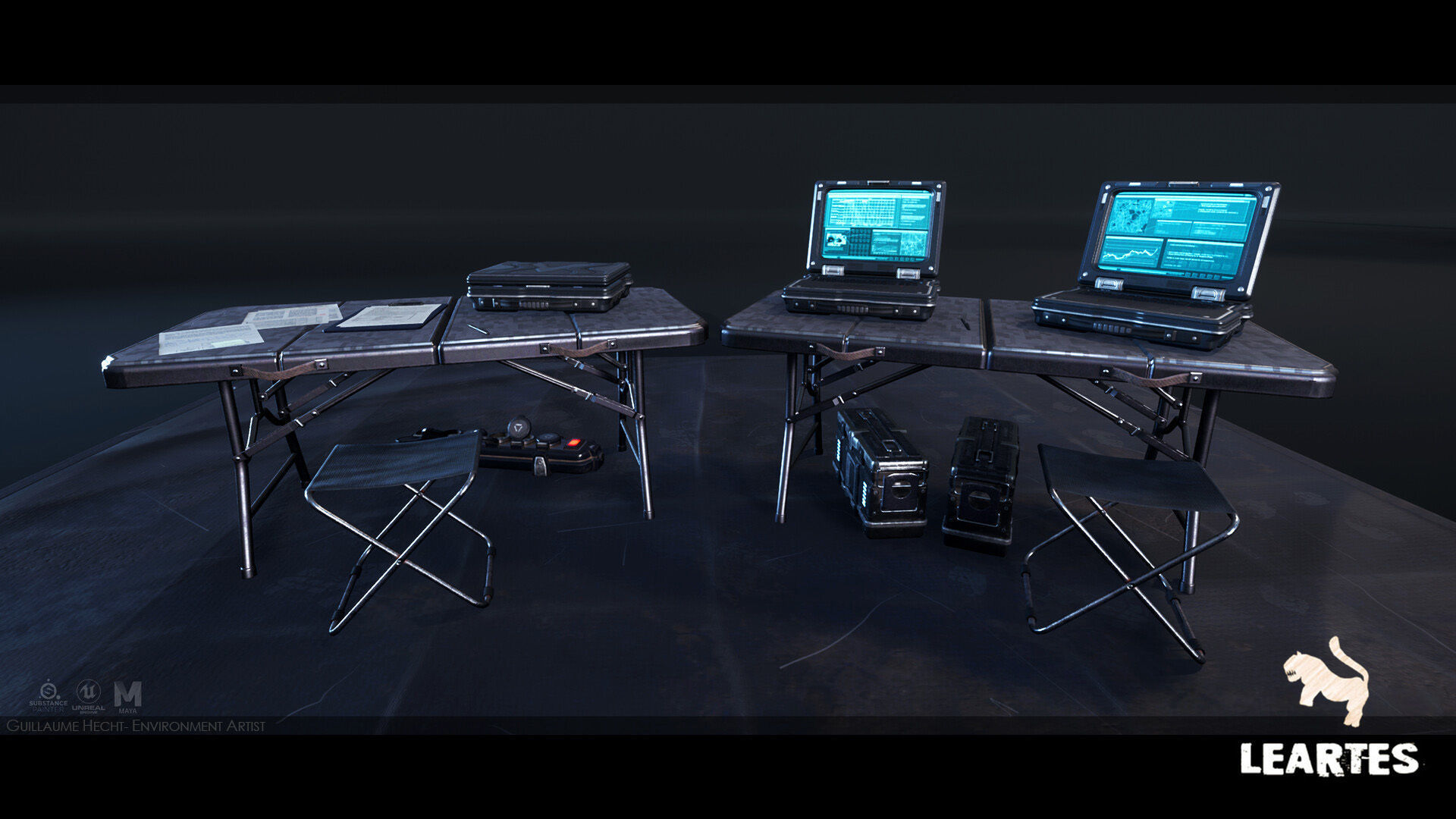 The Rally Point Environment Modular Low-poly 3D model_20