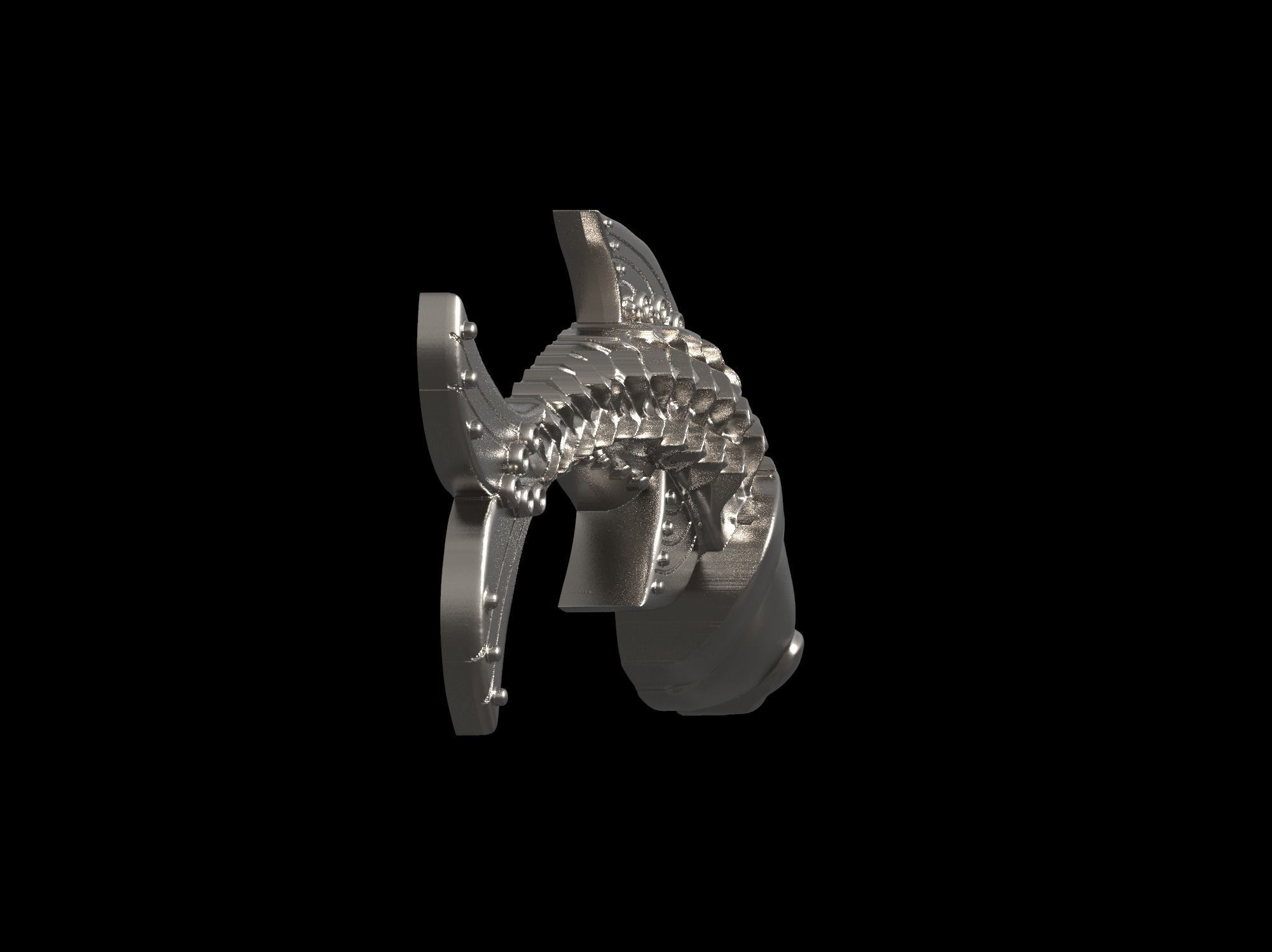 Fish pendant 3D print model 3D print model_50