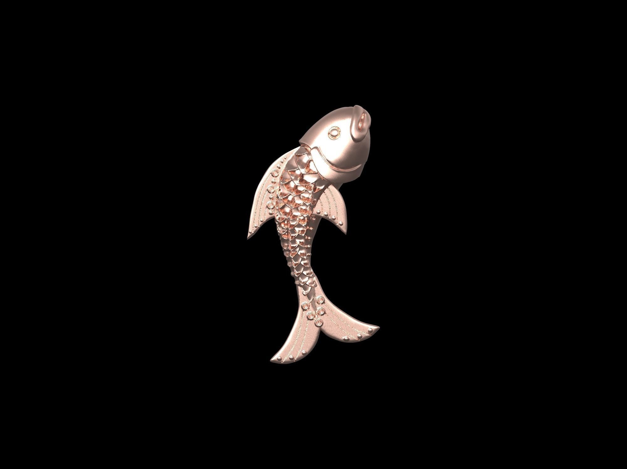 Fish pendant 3D print model 3D print model_18