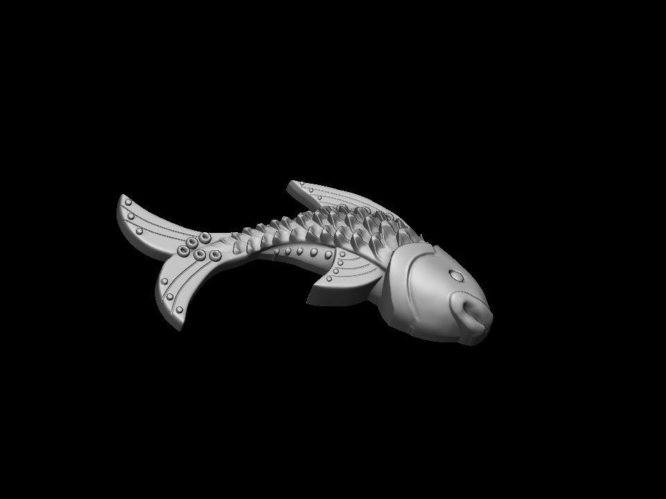 Fish pendant 3D print model 3D print model_20