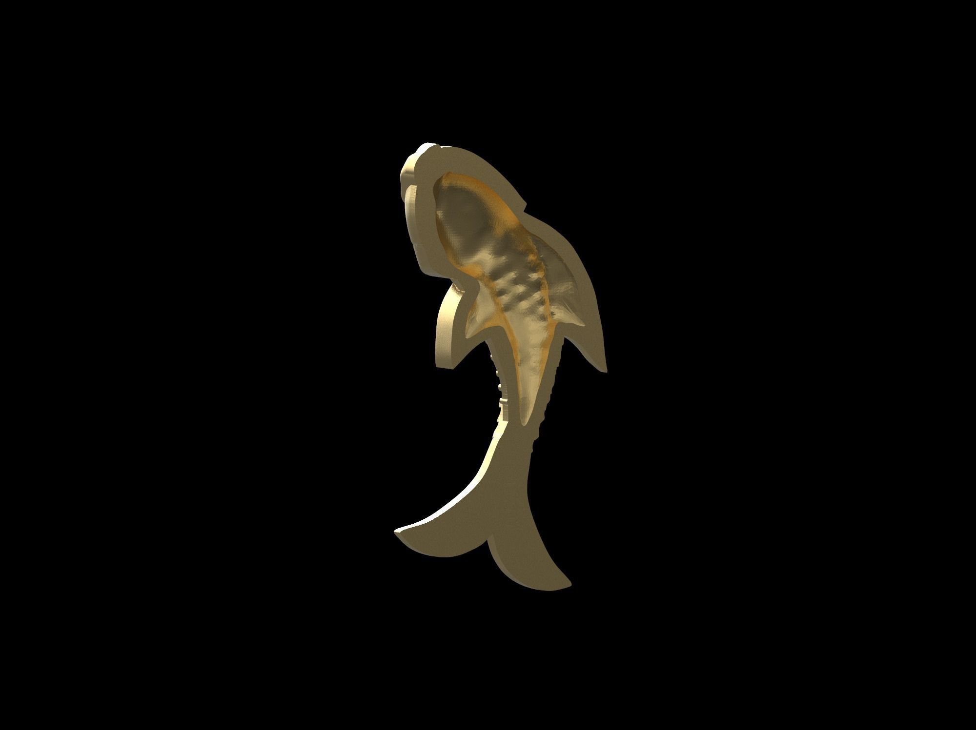 Fish pendant 3D print model 3D print model_61