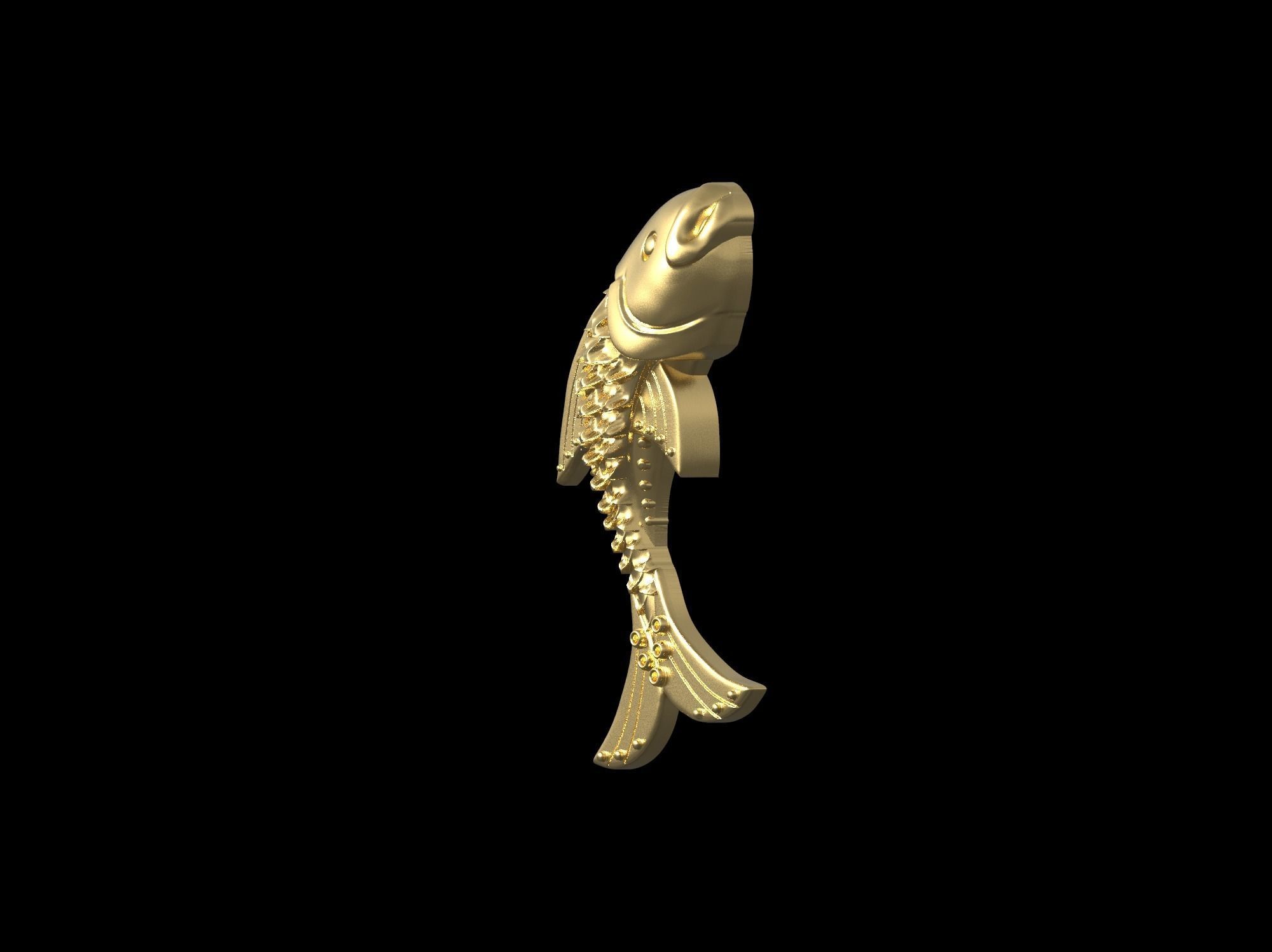 Fish pendant 3D print model 3D print model_11