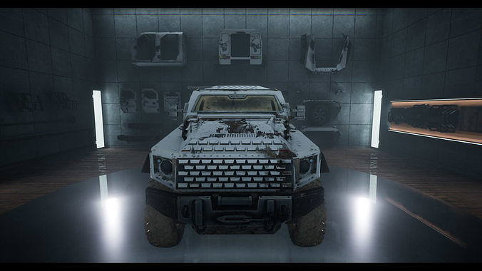 Custom Military Vehicles - SUV - Part B2 Low-poly 3D model 2
