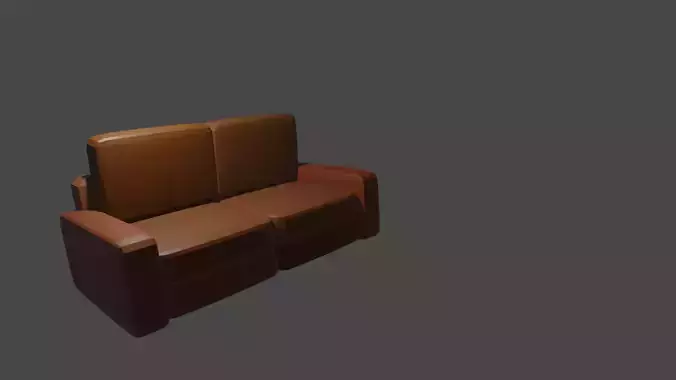 Furniture  Sofa  Low-poly 3D model
