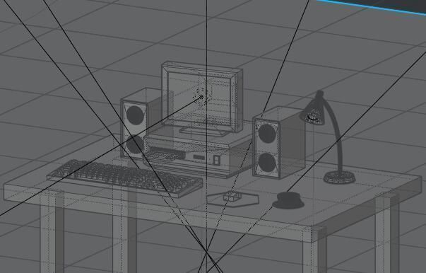 Cartoon Vintage Computer Low-poly 3D model_6