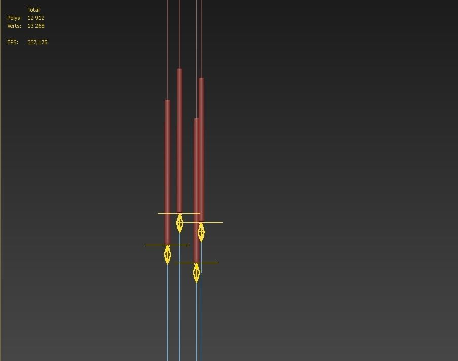 Slim One Brass Hanging Lamp by Forstlight 3D model_4