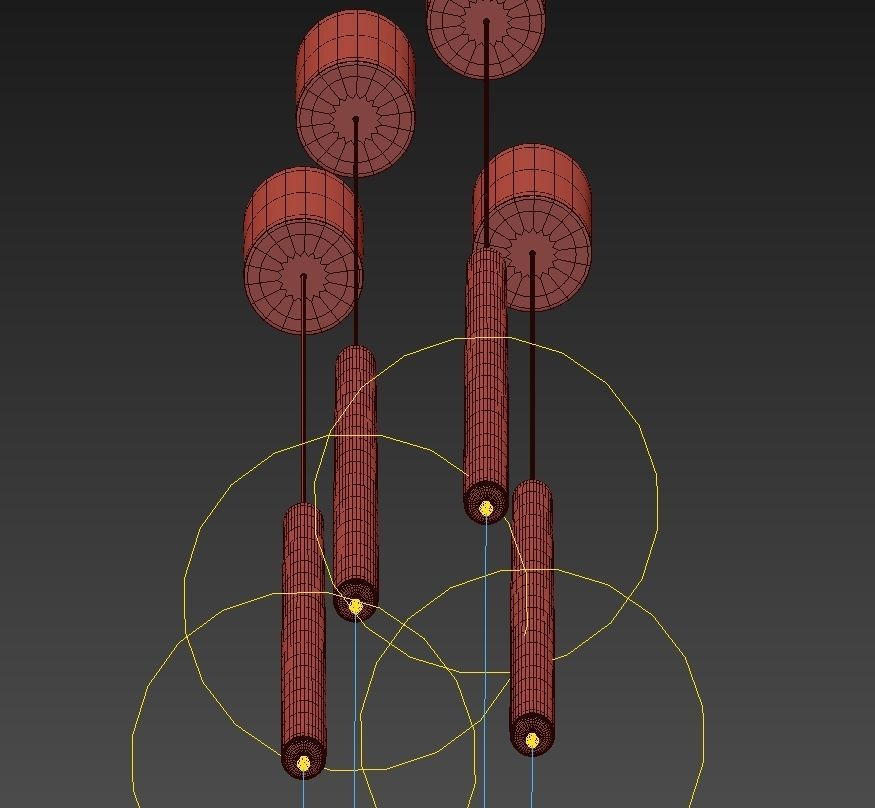 Slim One Brass Hanging Lamp by Forstlight 3D model_3