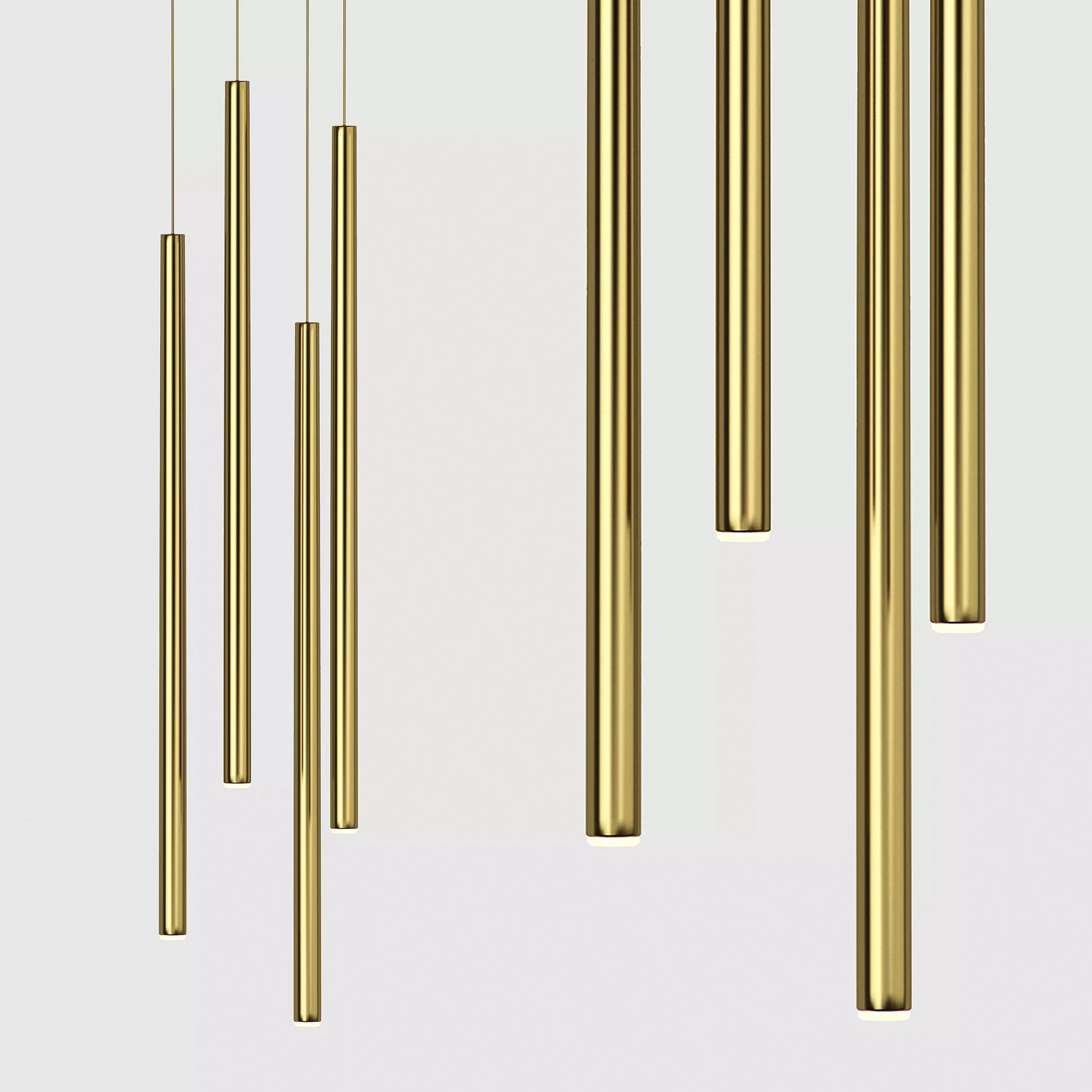 Slim One Brass Hanging Lamp by Forstlight 3D model_0
