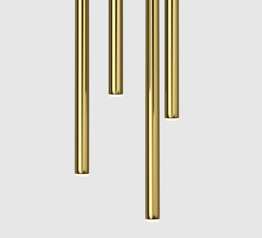 Slim One Brass Hanging Lamp by Forstlight 3D model_2