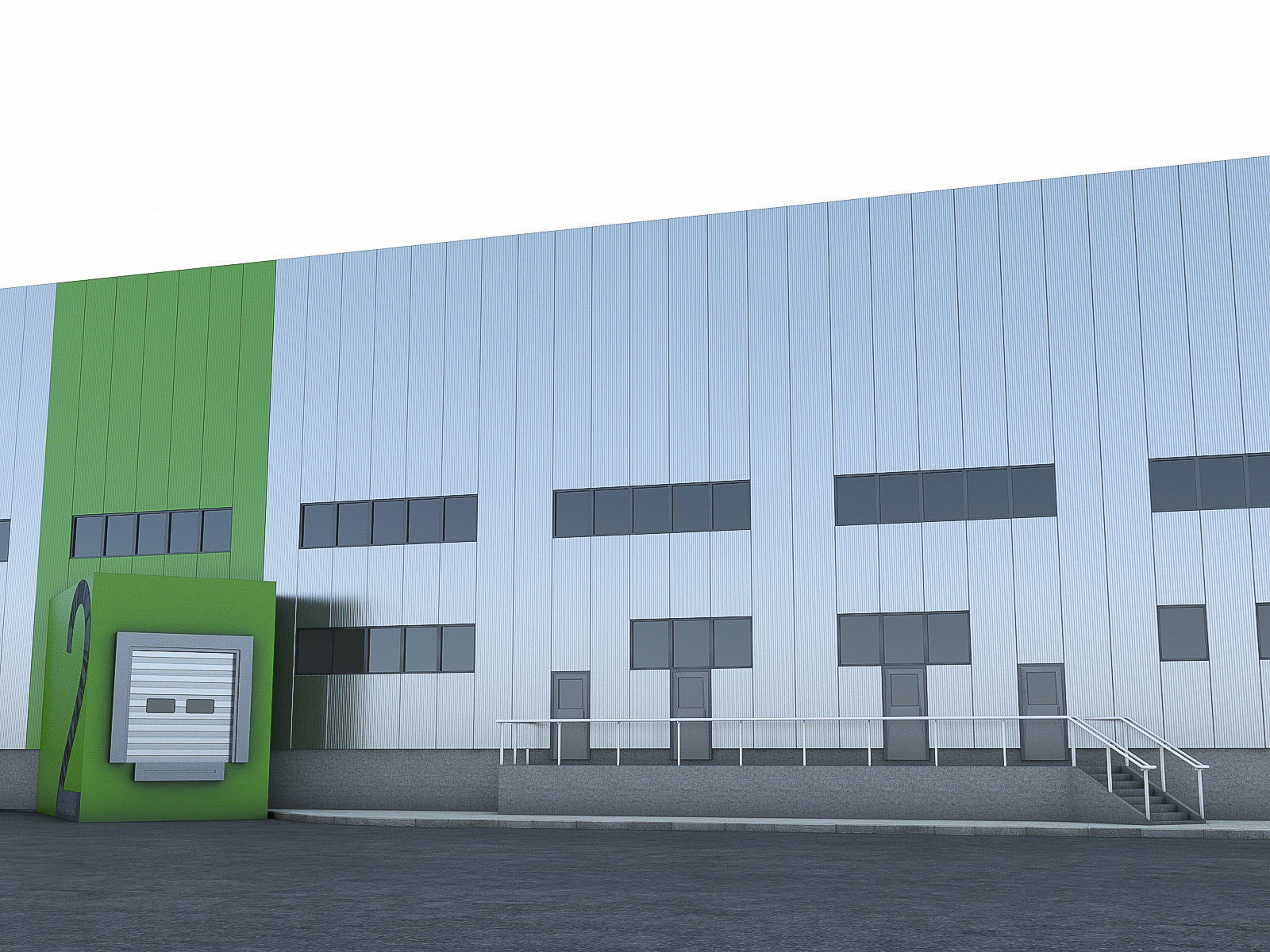 Logistics Building 01 Low-poly 3D model_7