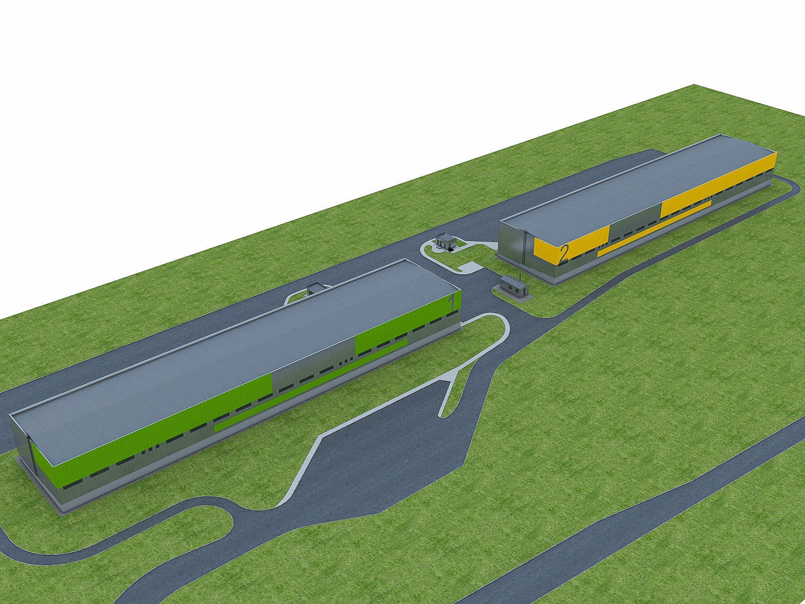 Logistics Building 01 Low-poly 3D model_2