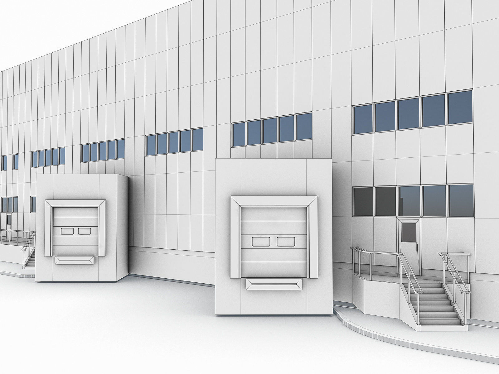 Logistics Building 01 Low-poly 3D model_23