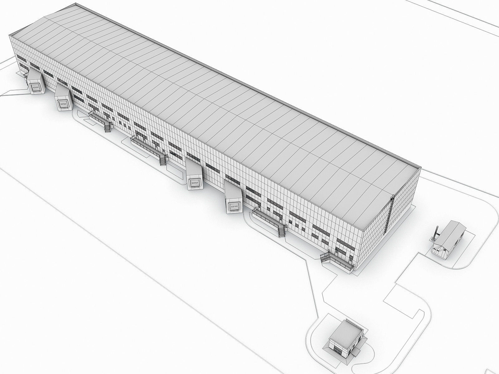 Logistics Building 01 Low-poly 3D model_20