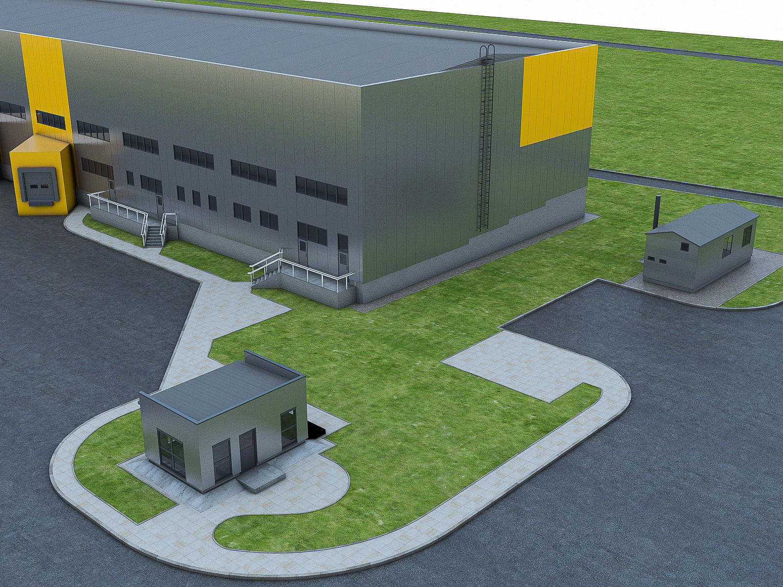 Logistics Building 01 Low-poly 3D model_9