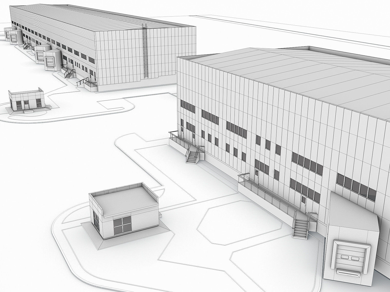 Logistics Building 01 Low-poly 3D model_21