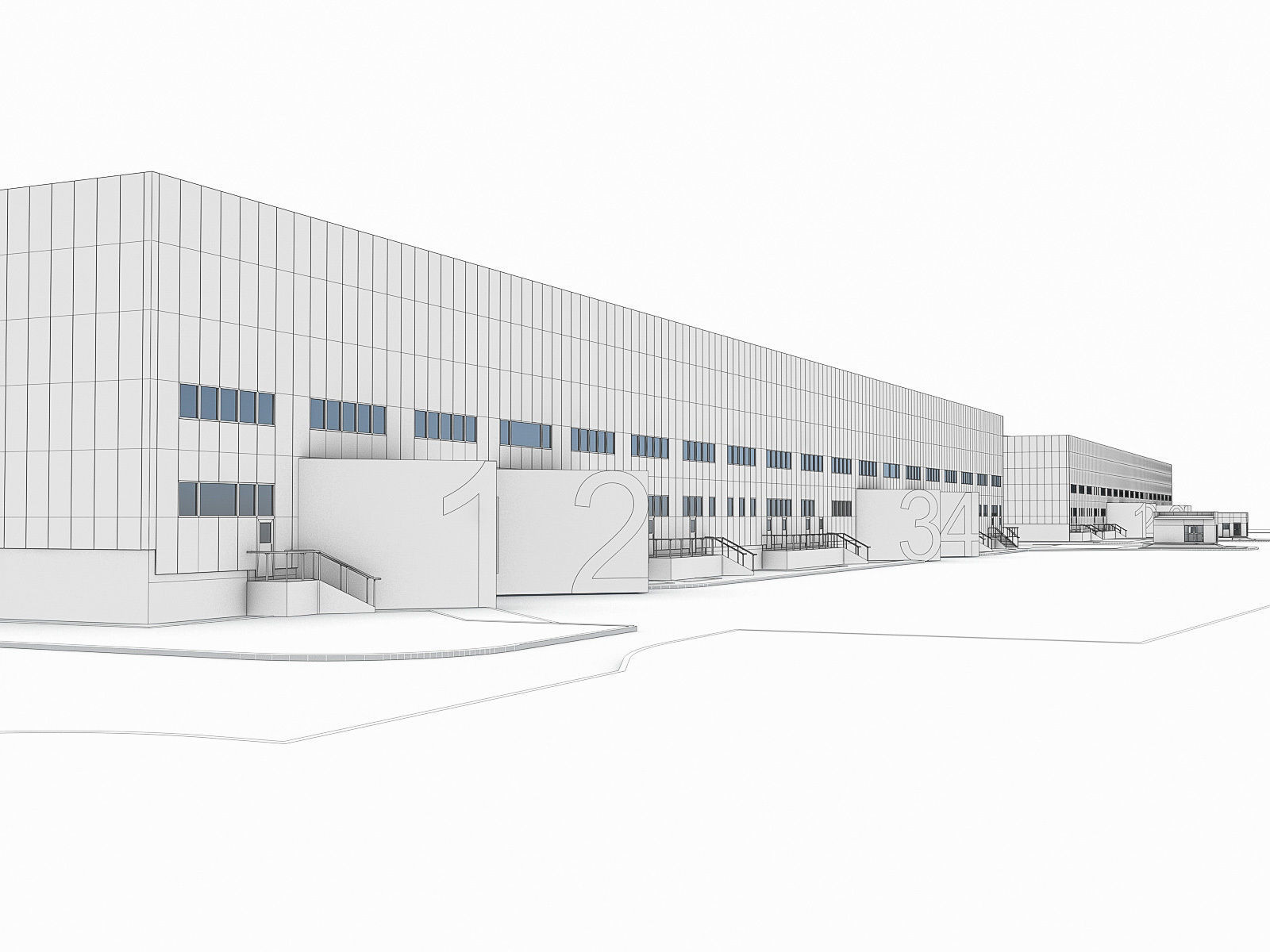Logistics Building 01 Low-poly 3D model_22