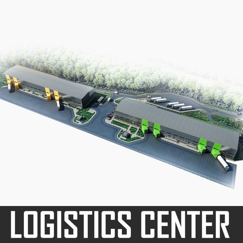 Logistics Building 01 Low-poly 3D model