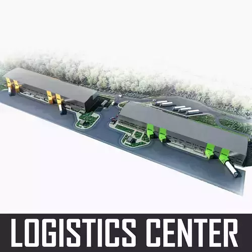 Logistics Building 01 Low-poly 3D model