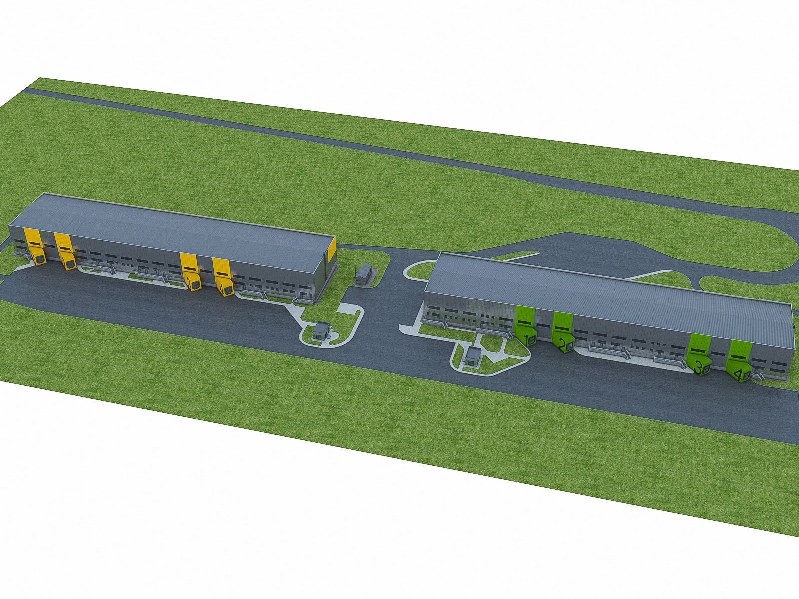 Logistics Building 01 Low-poly 3D model_5