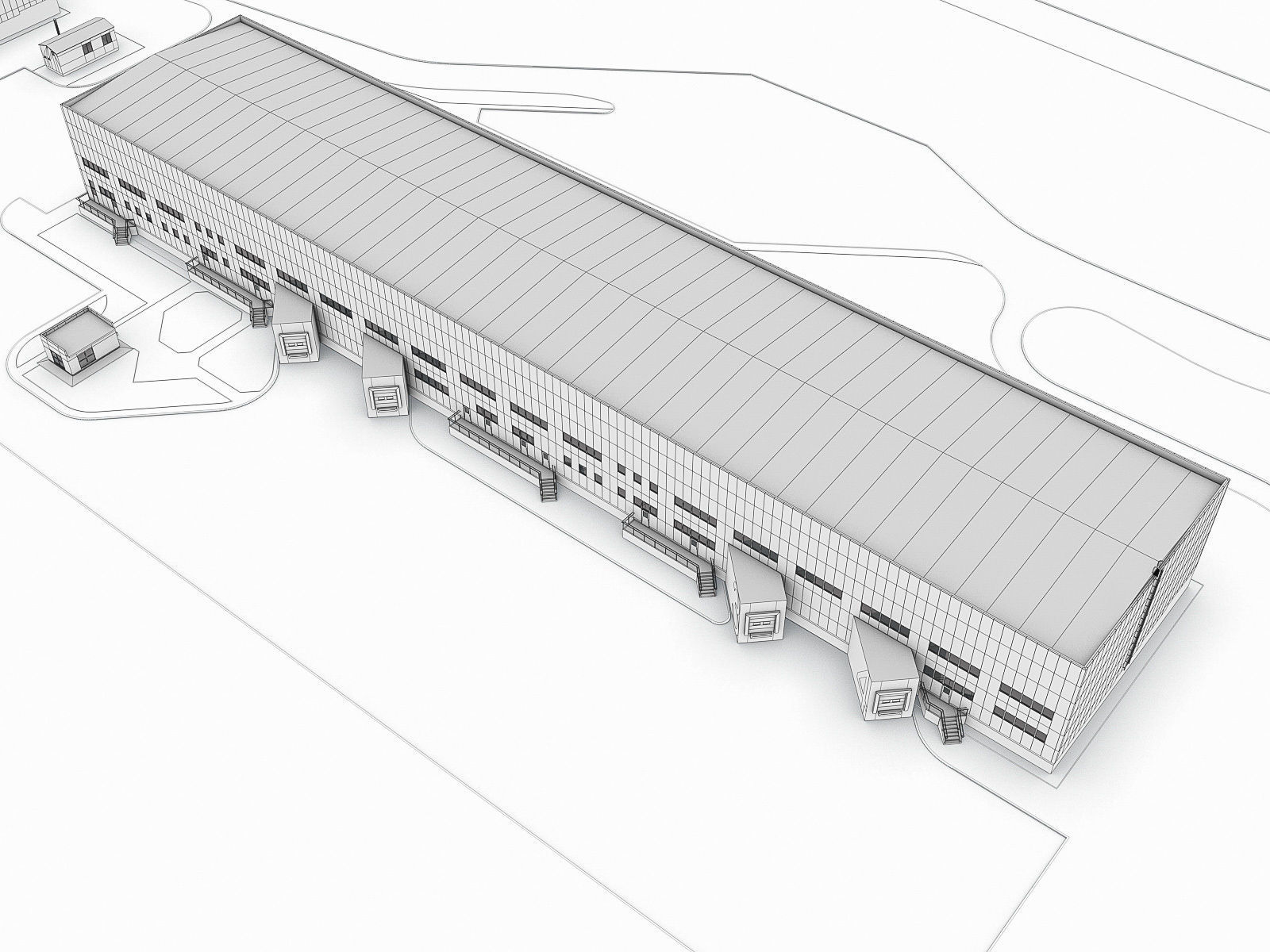 Logistics Building 01 Low-poly 3D model_18