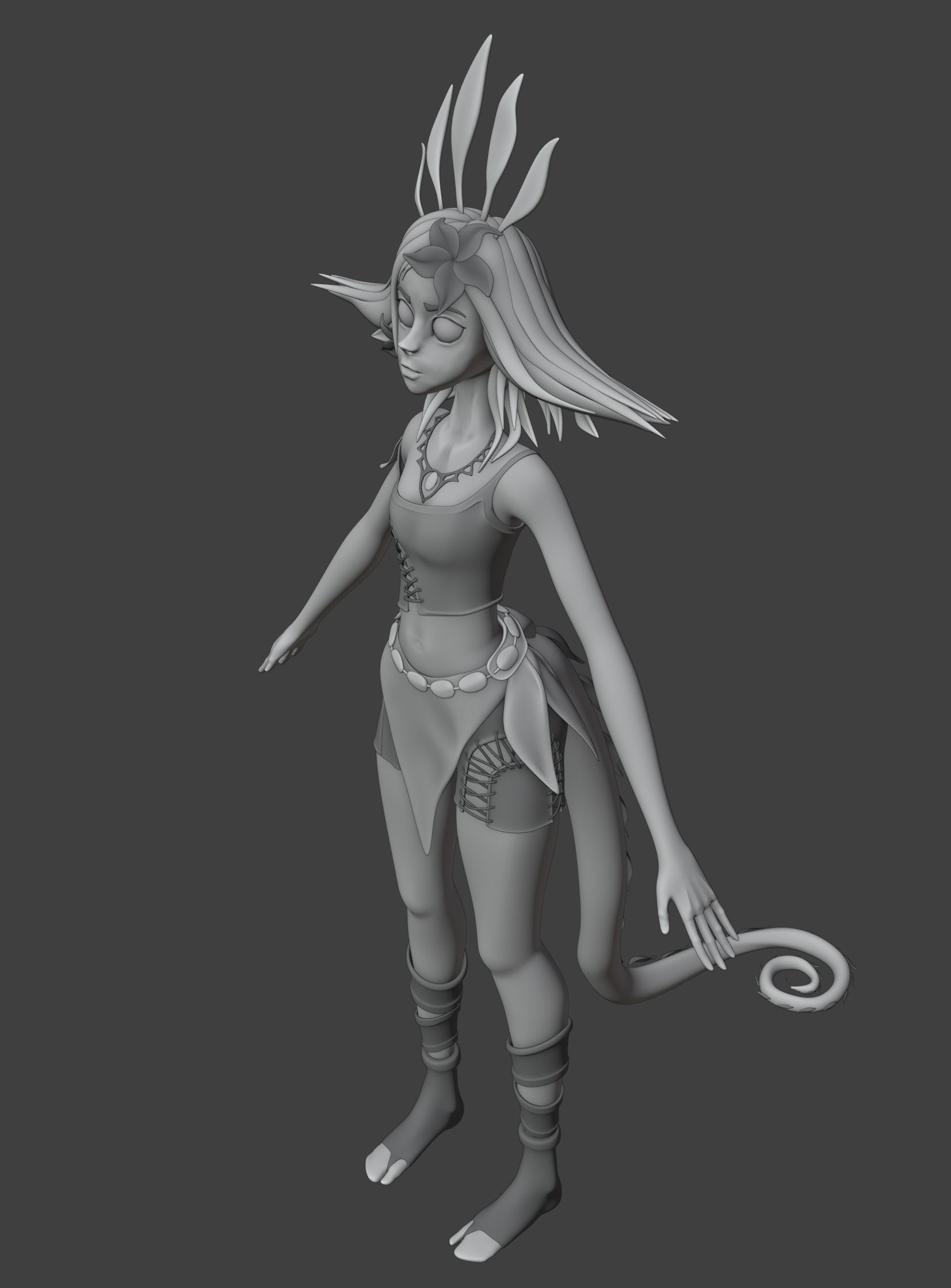 Neeko 3D model female character 3D model_2
