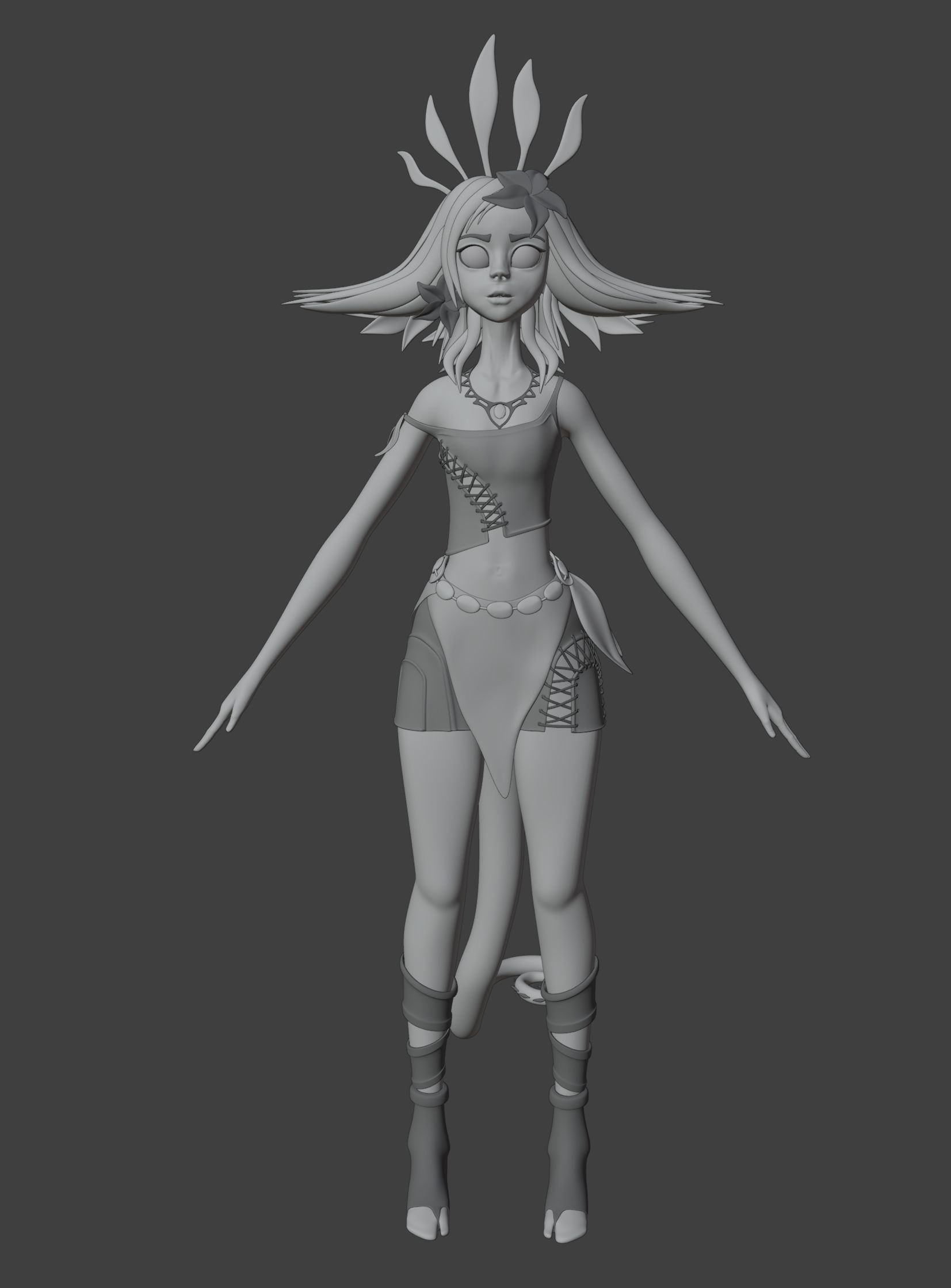 Neeko 3D model female character 3D model_1