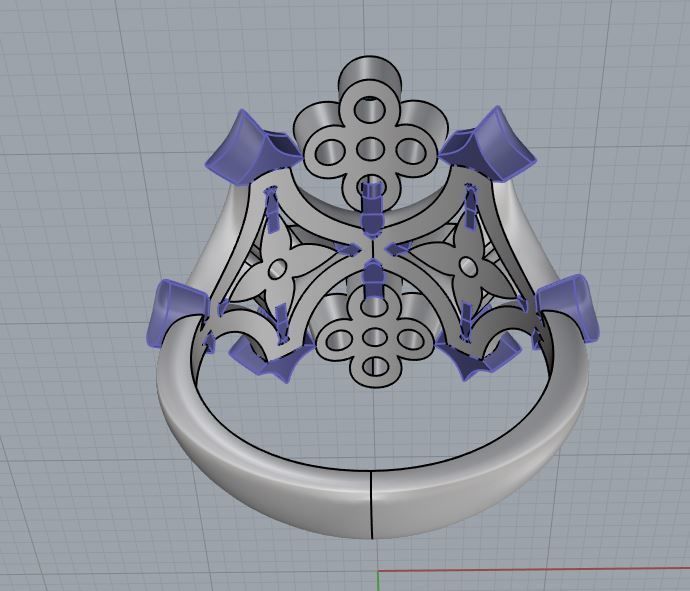 Louis Vuitton Ring and Earrings  3D print model_19