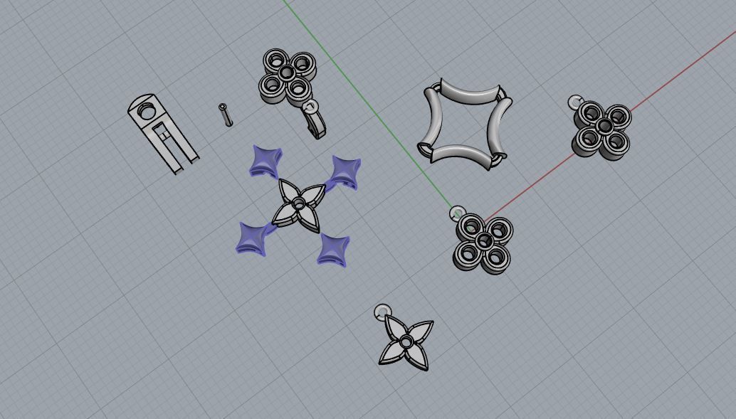 Louis Vuitton Ring and Earrings  3D print model_12