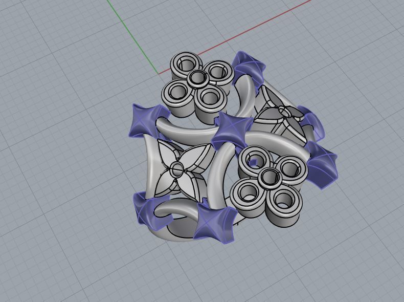 Louis Vuitton Ring and Earrings  3D print model_8