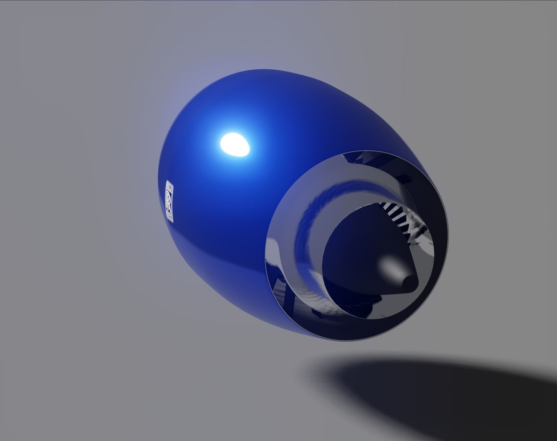 Aircraft engine 3D model_1