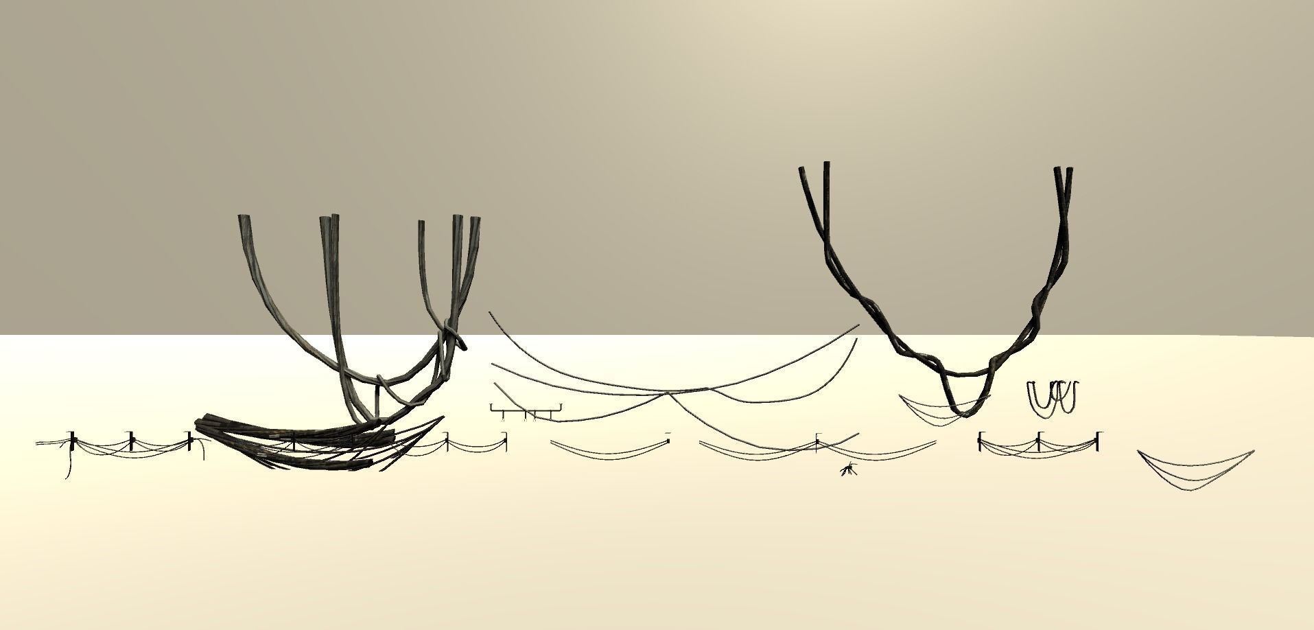 Cables city assets for game Low-poly 3D model_1