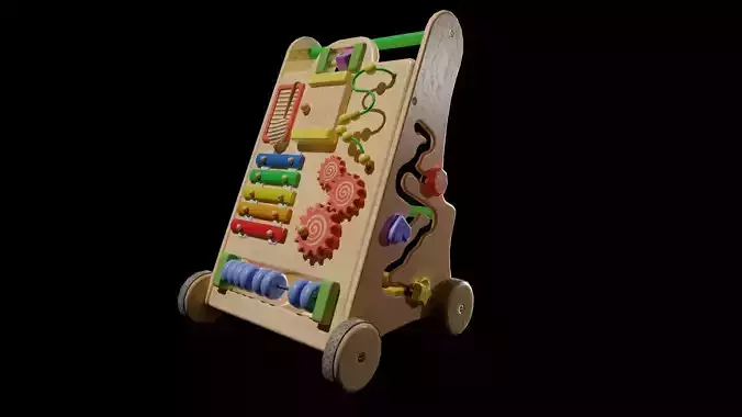 Children Toy Pusher Low-poly 3D model