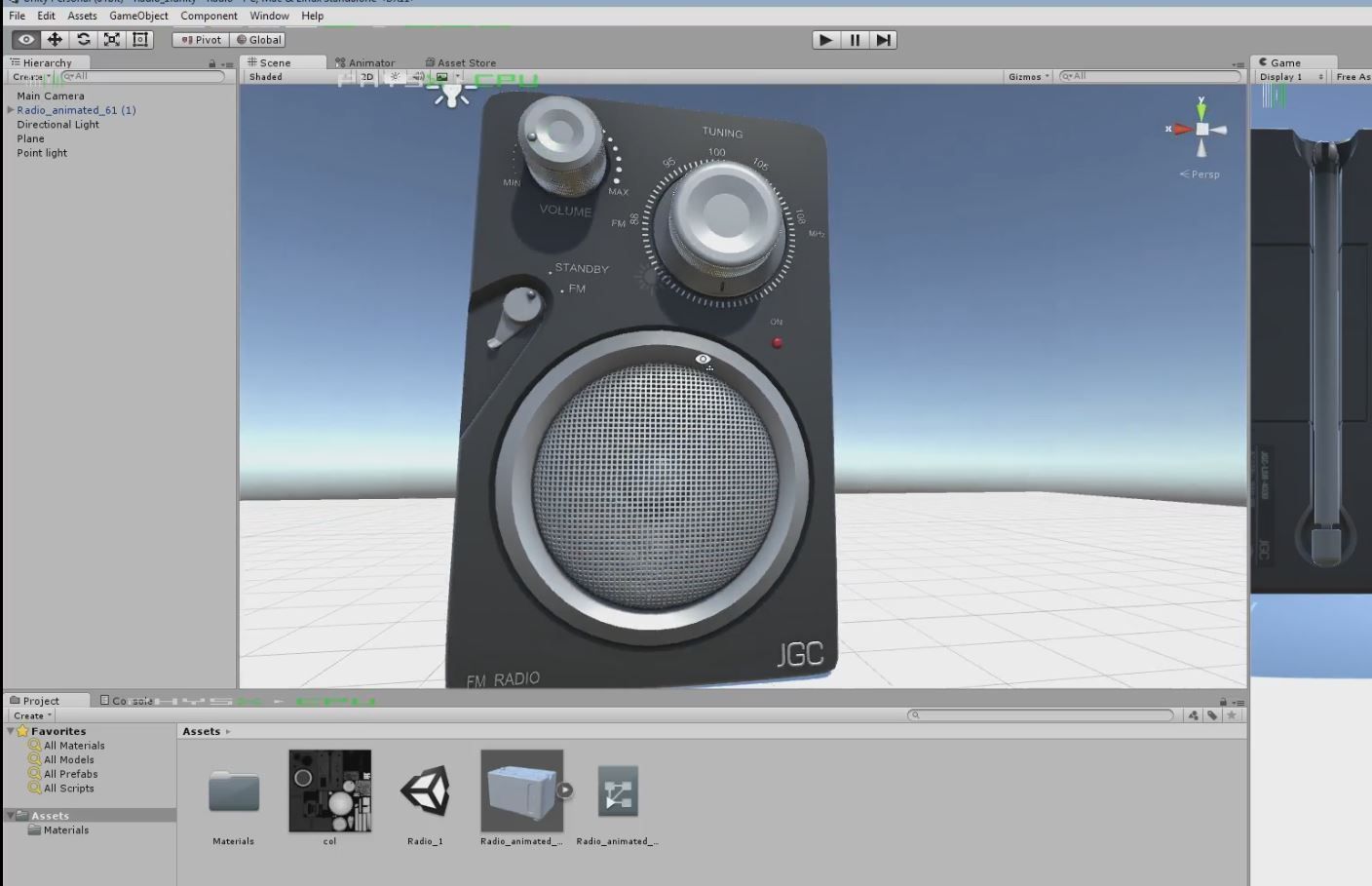 JGC Radio Rigged and Animated 3D model_28