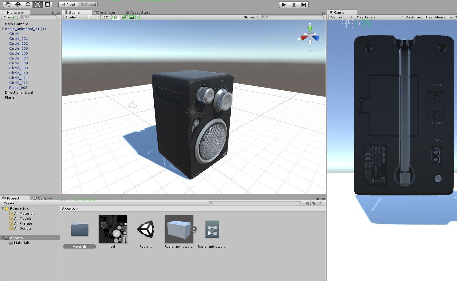 JGC Radio Rigged and Animated 3D model_15