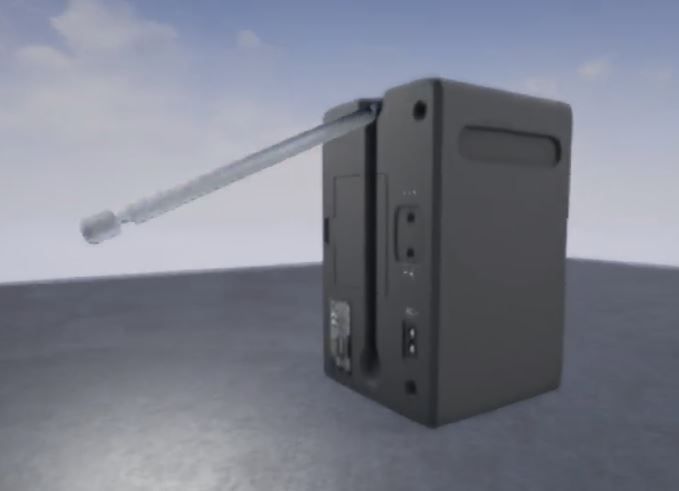 JGC Radio Rigged and Animated 3D model_4