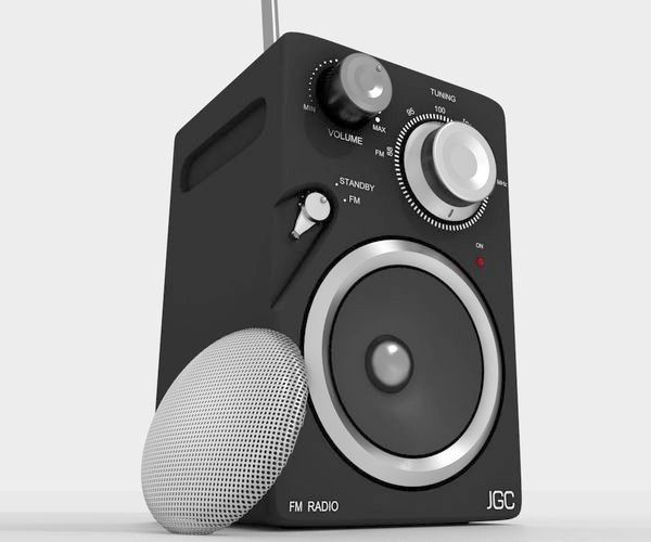 JGC Radio Rigged and Animated 3D model_0