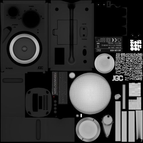 JGC Radio Rigged and Animated 3D model_32