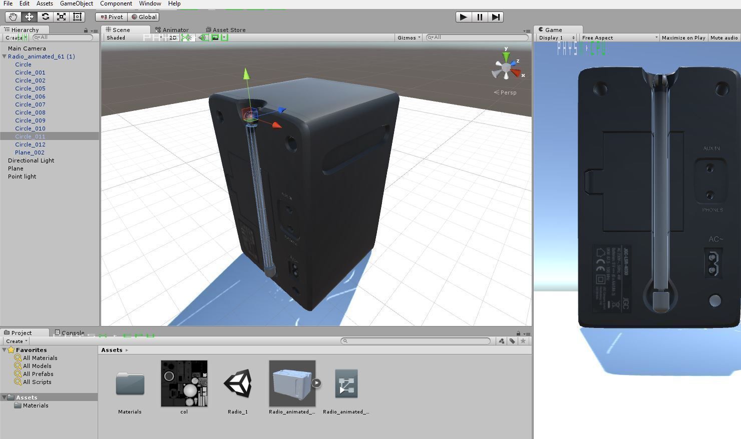 JGC Radio Rigged and Animated 3D model_14