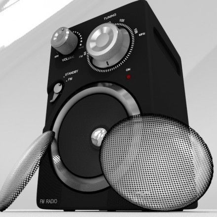 JGC Radio Rigged and Animated 3D model_19