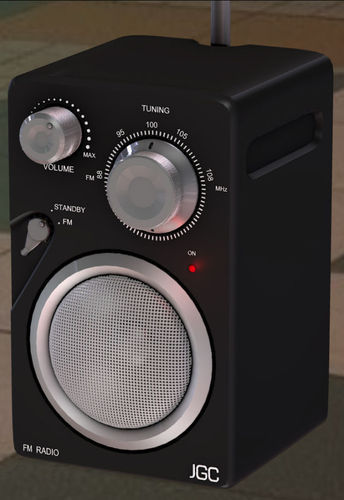 JGC Radio Rigged and Animated 3D model_11