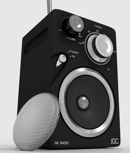 JGC Radio Rigged and Animated 3D model_25