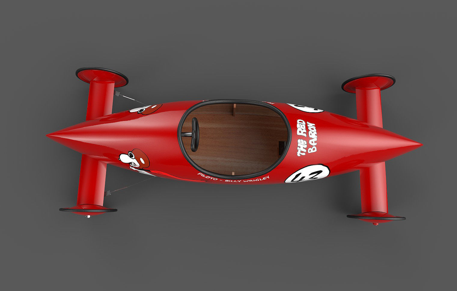 The Red Baron Soapbox Derby Car 3D model_5