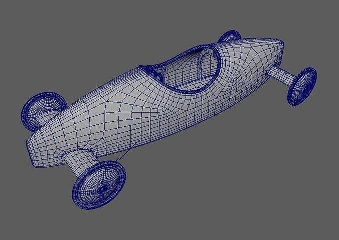The Red Baron Soapbox Derby Car 3D model 5