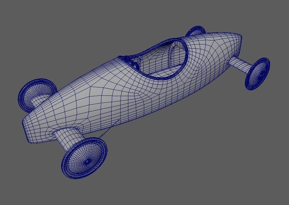 The Red Baron Soapbox Derby Car 3D model_4