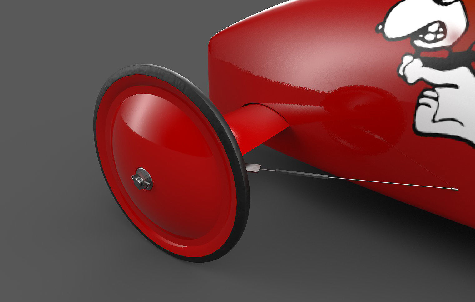 The Red Baron Soapbox Derby Car 3D model_9