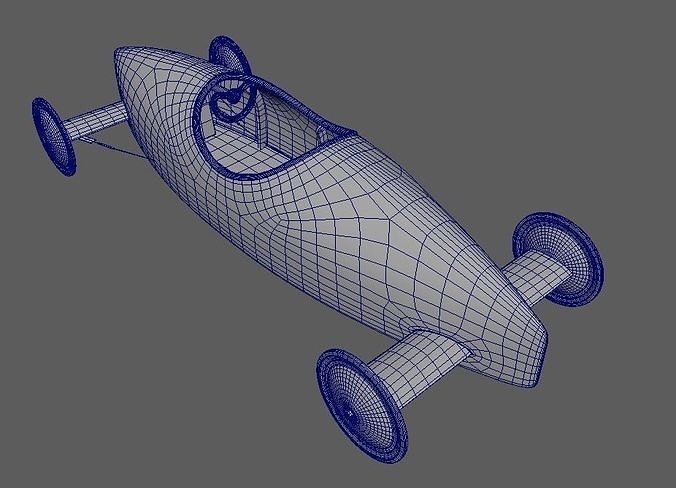 The Red Baron Soapbox Derby Car 3D model 3